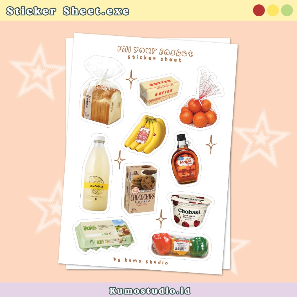 

Sticker Sheet A6 Groceries | Stiker Dekorasi Aesthetic | Stiker Laptop , Scrapbook , Dekorasi