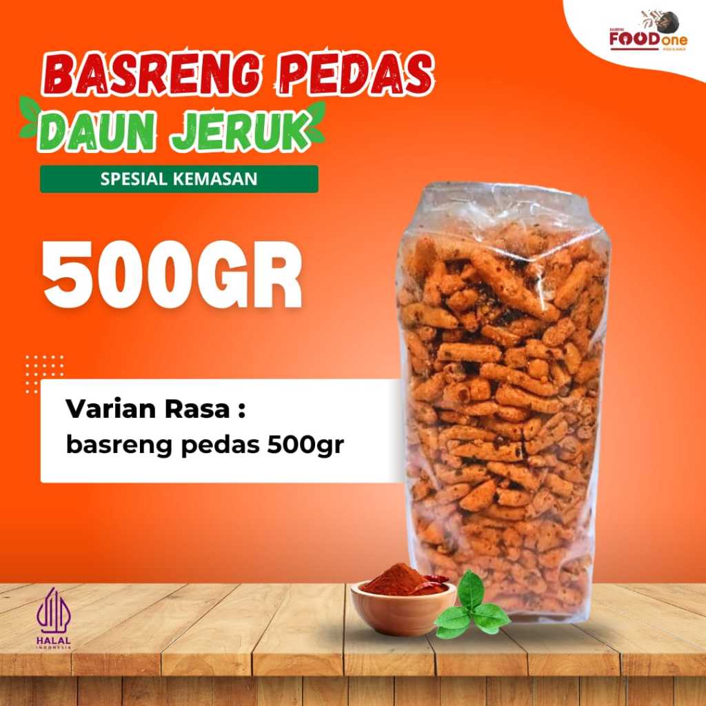

BASRENG PEDAS DAUN JERUK FOOD ONE SNACK - 500 GRAM