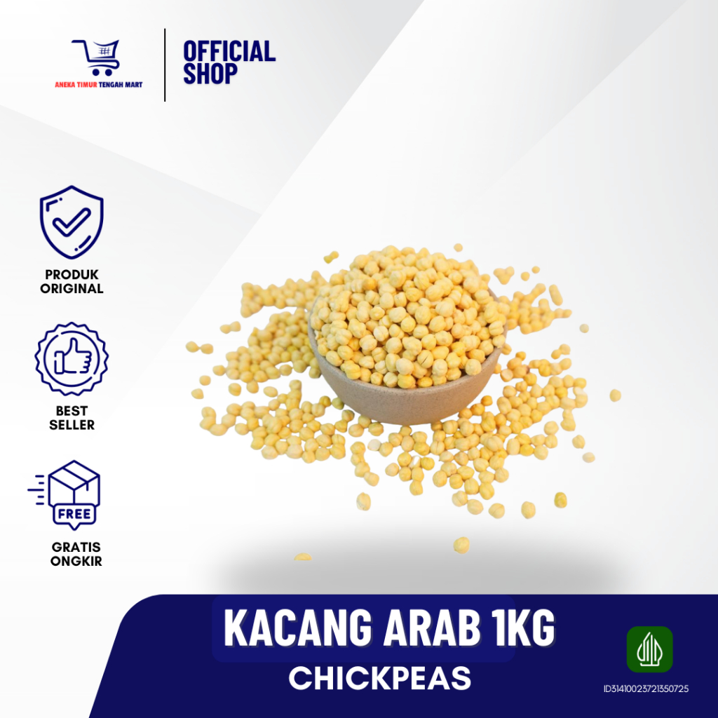 

KACANG ARAB ( CHICKPEAS ) 1KG / KACANG ARAB KUALITAS PREMIUM/ OLEH OLEH HAJI DAN UMROH