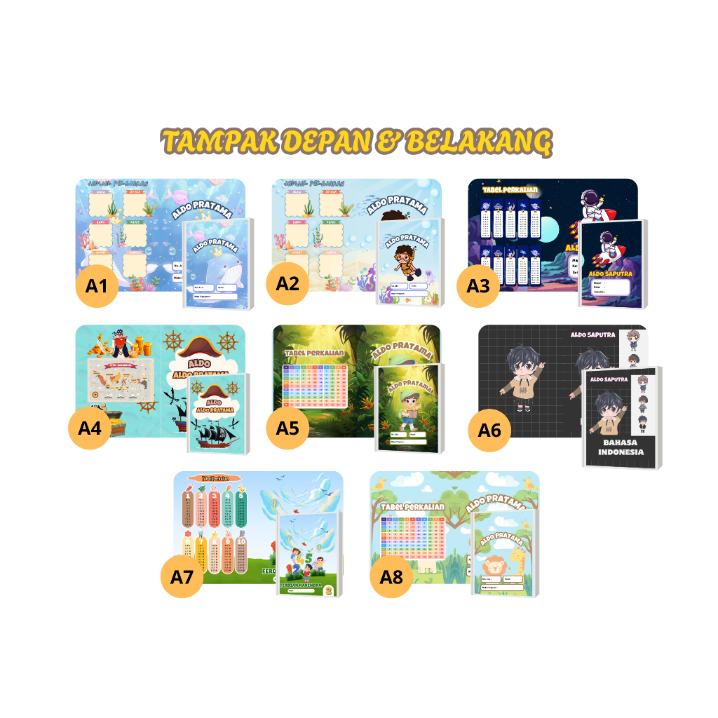 

Buku Tulis Cowok Custom Nama + BONUS Bolpoin Bisa Dihapus – Cover Premium Art Paper