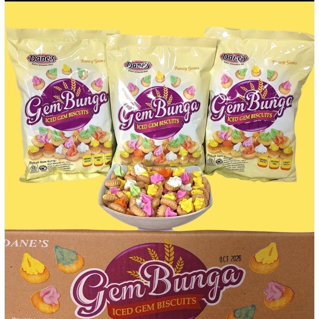 

Gemrose Bunga isi 300 Gram Kue Biskuit Monas