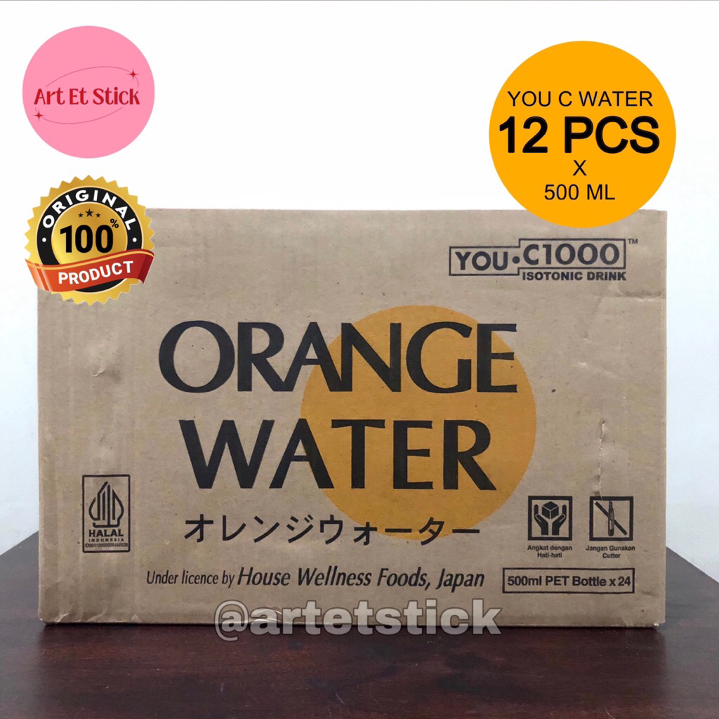 

YOU C 1000 Orange Water 500 ml - 1 Dus Isi 12 Botol