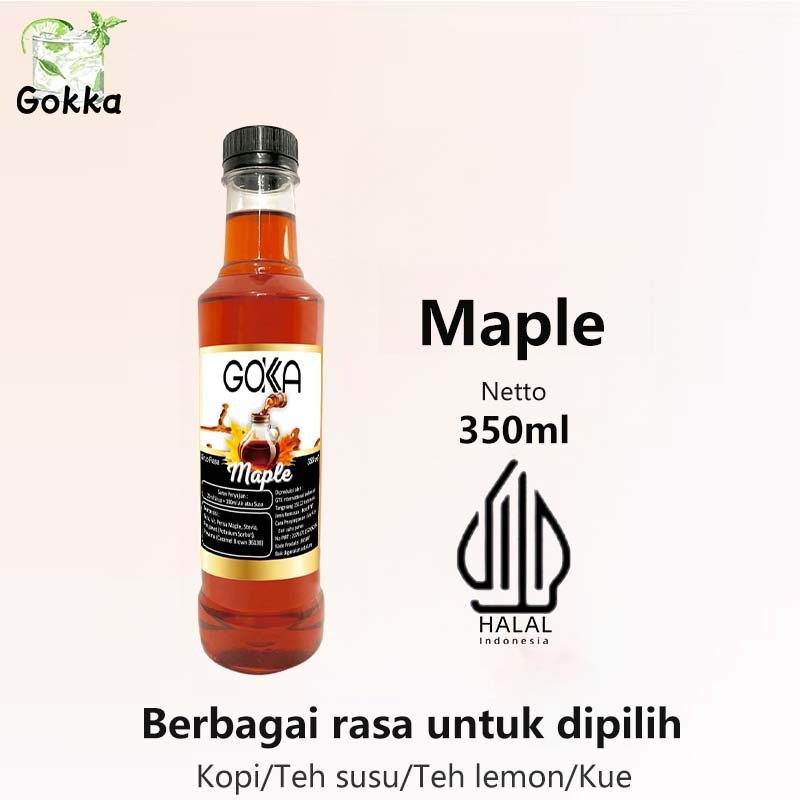 

GOKKA Maple Syrup 350ml Sirup Flavoured Bartender Kopi / Halal Sirup Maple