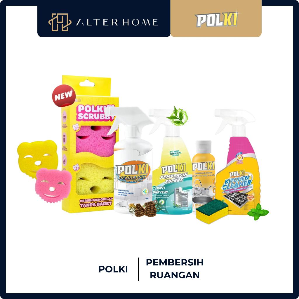 POLKI PEMBERSIH SERBA GUNA | PEMBERSIH ALAMI NO CHEMICAL | POLKI SCRUBBY | POLKI KITCHEN CLEANER 400
