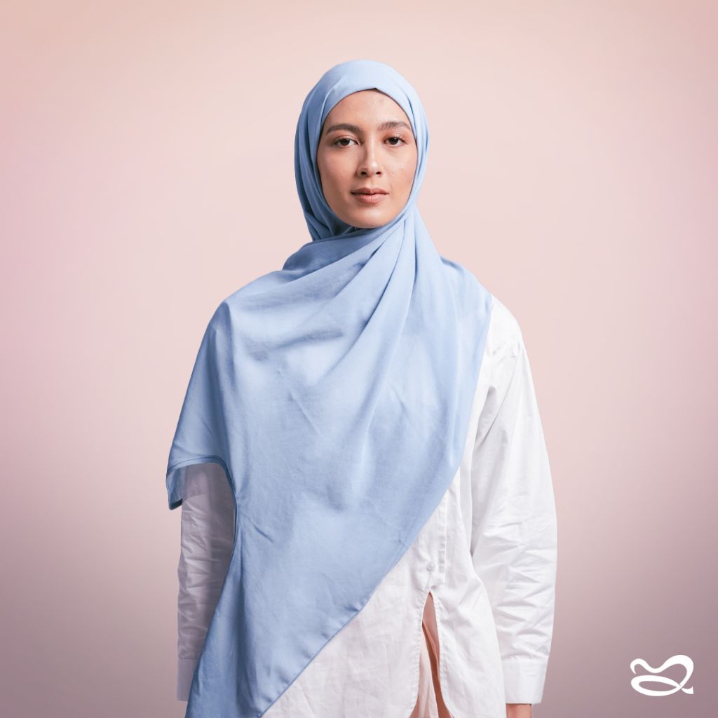 Hijab Pashmina Instant | Wave | Denim