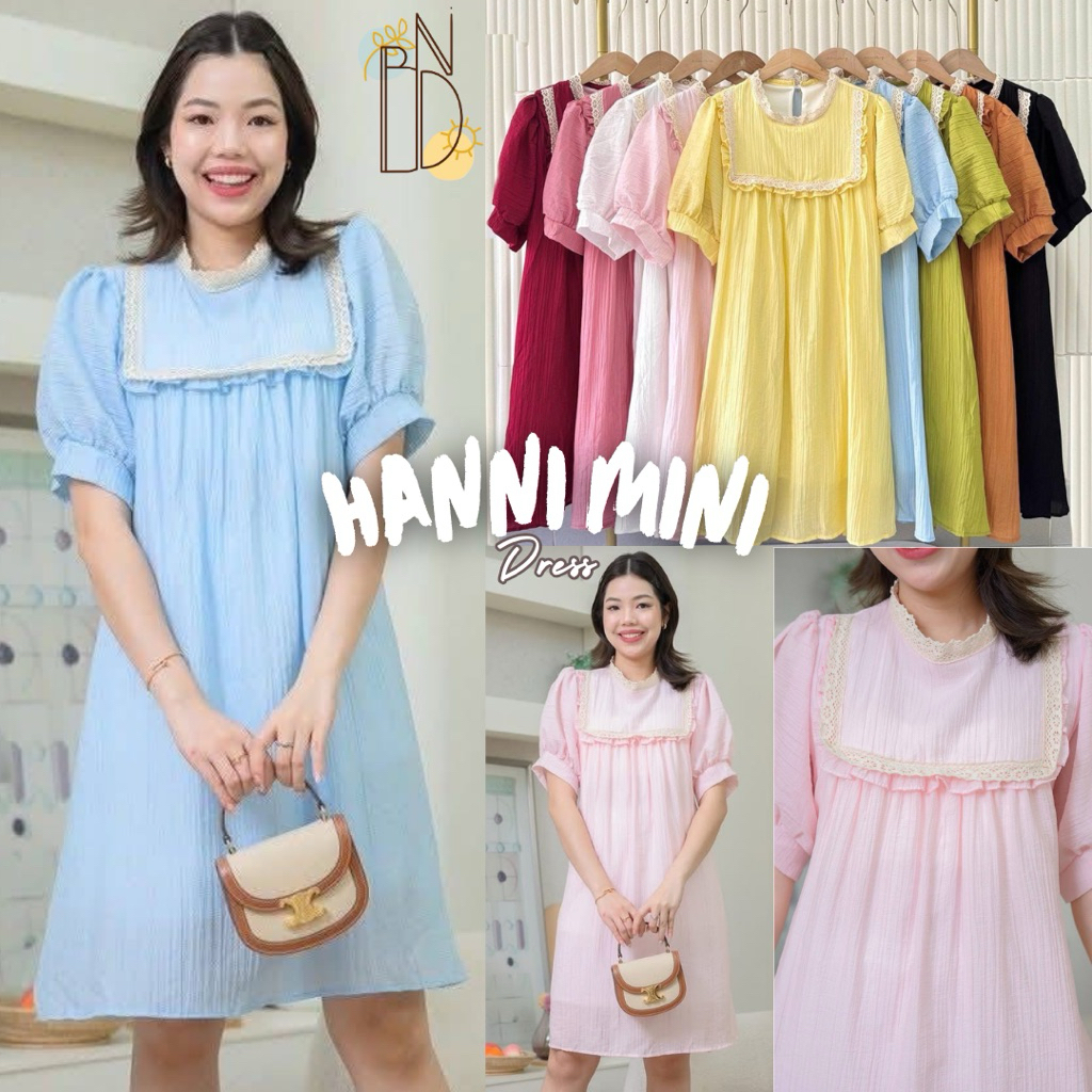 Hanni mini dress / dress wanita bangkok / dress polos / dress bangkok / dress import / mini dress