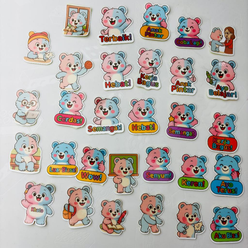 

Stiker Edukasi Apresiasi Anak Karakter Beruang Lucu Tamochi untuk TK & PAUD 30 pcs