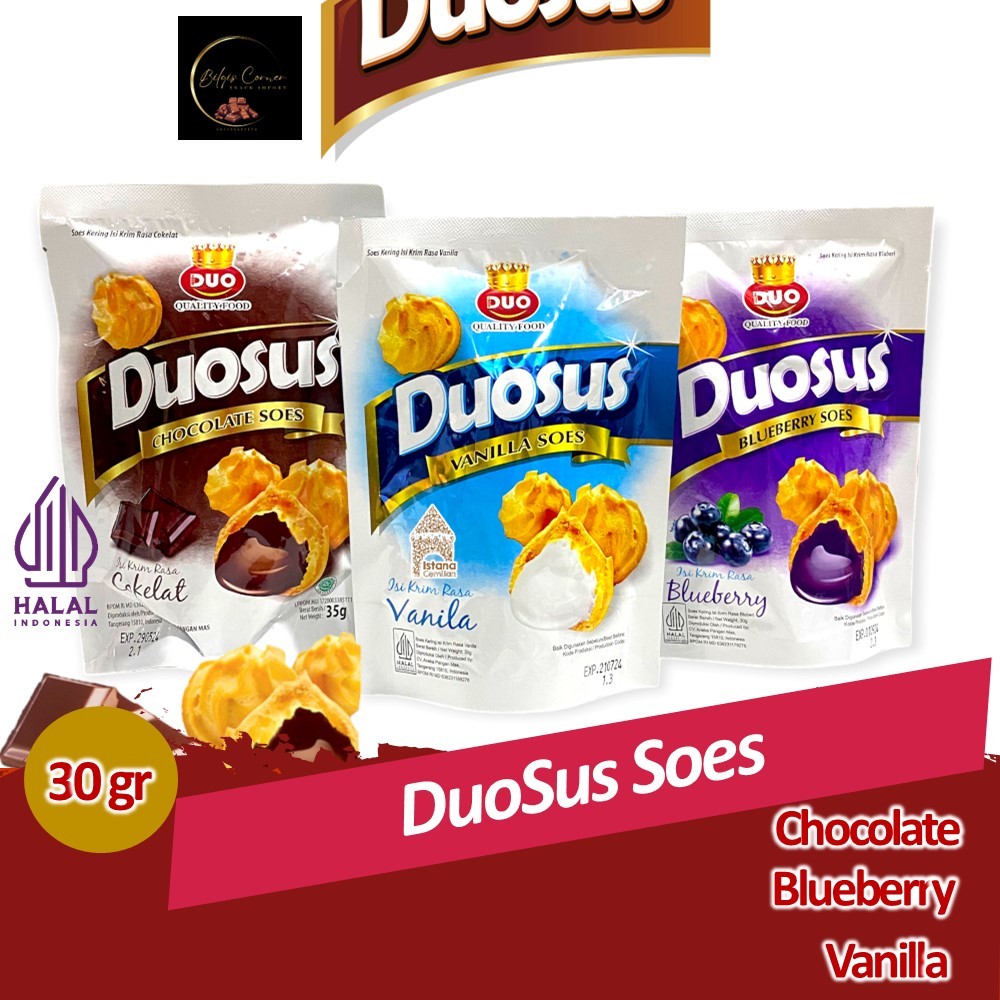 

DuoSus Vanilla Chocolate Blueberry Soes Flavor 30 Gram