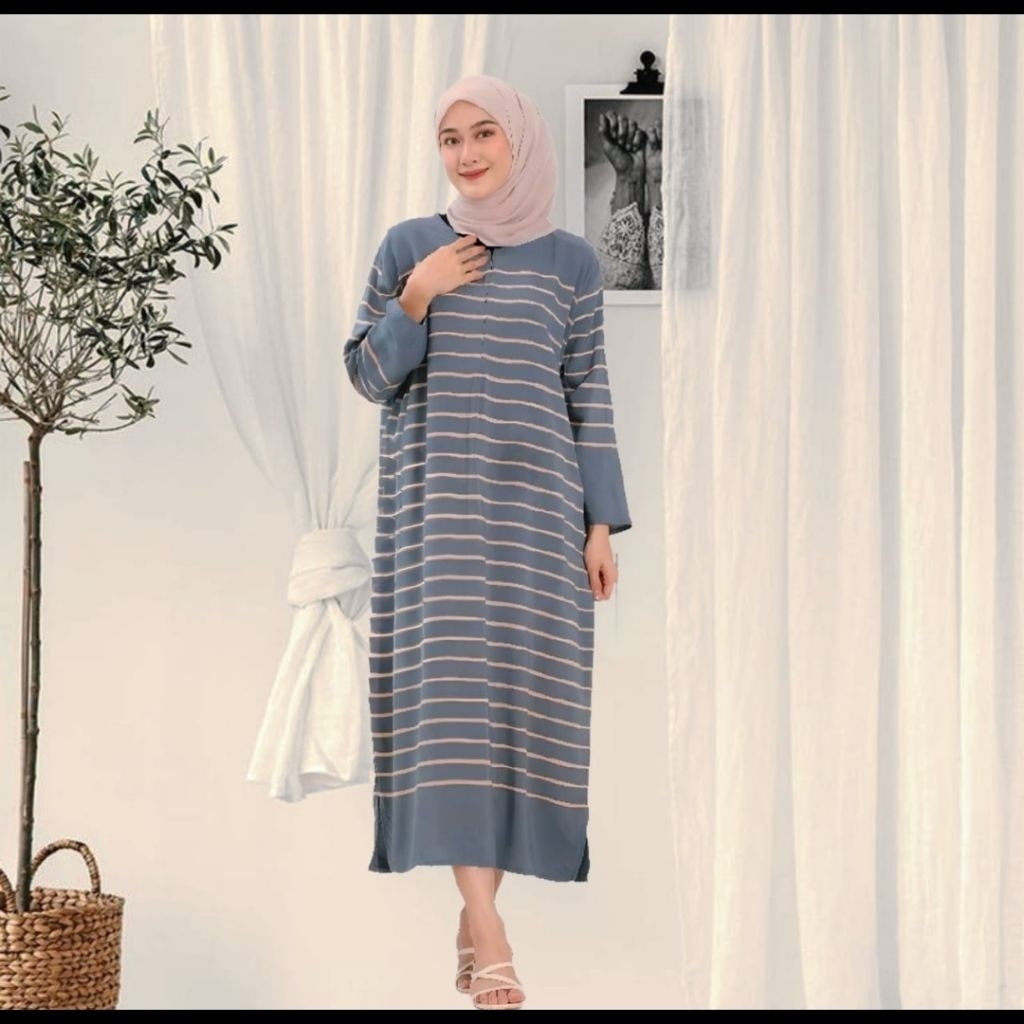 Homedress Batik Daster Arisa Rayon Busui Ld 120 Lengan Panjang Tebal - Nyaman