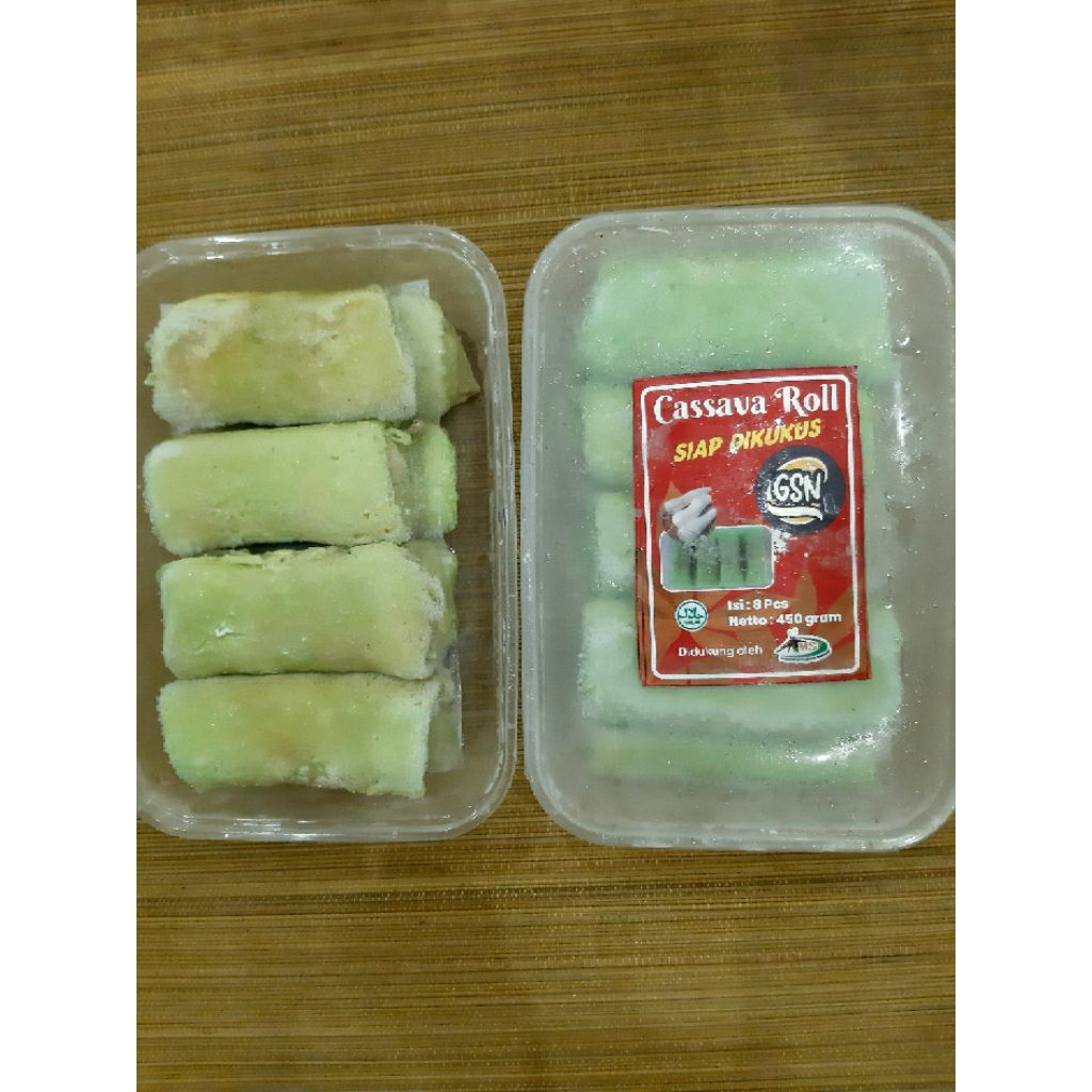 

Cassava Roll Frozen / Olahan Singkong / Makanan Beku / Camilan / Diet ( 1 Pack isi 8 )