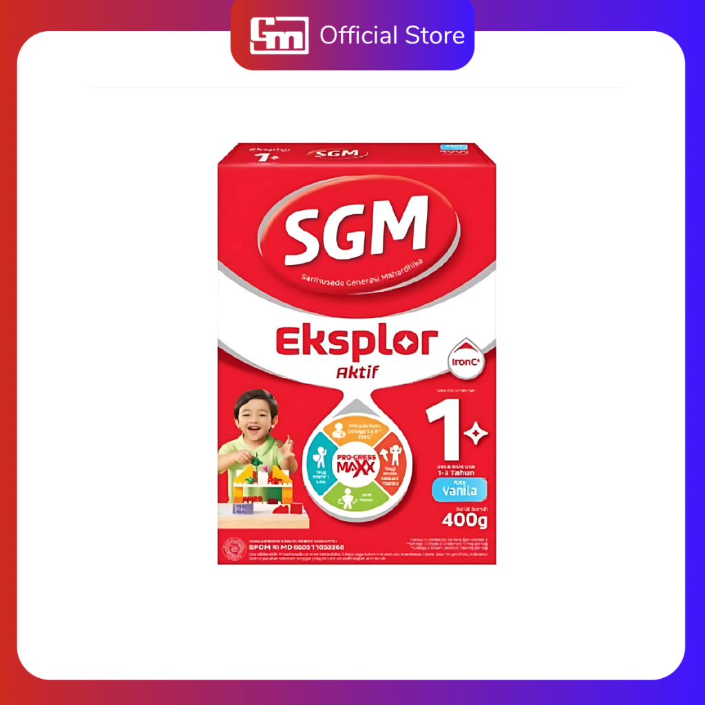 

SGM Eksplor 1+ Pro-Gressmaxx Susu Pertumbuhan Vanila Box 800 Gram / Susu SGM 1+ 800