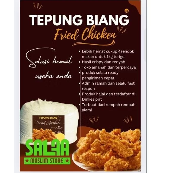 

Tepung biang fried chicken kemasan 300gr