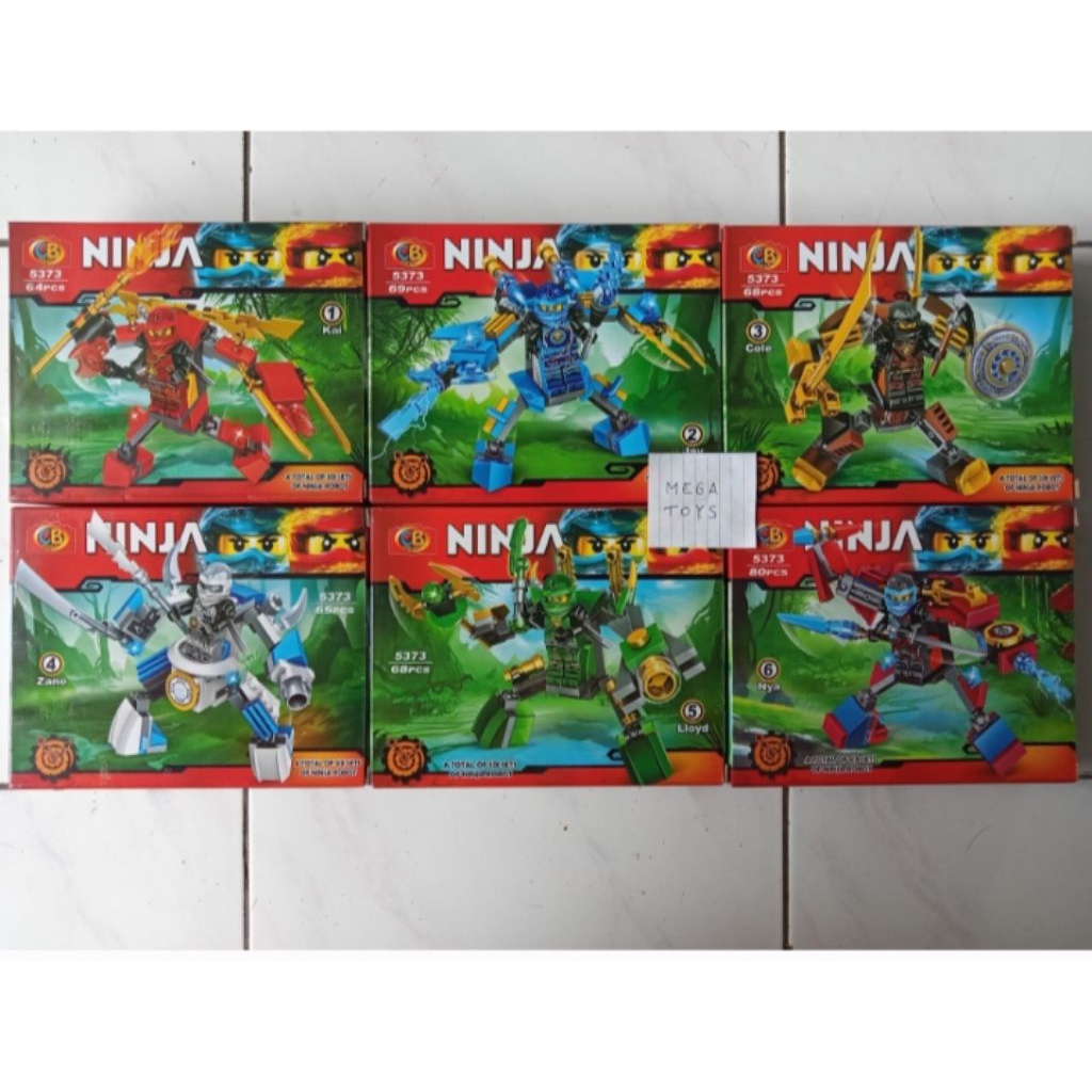 Lego robot tempur ninjago 1 set 6 kotak(SL toys) ukuran besar