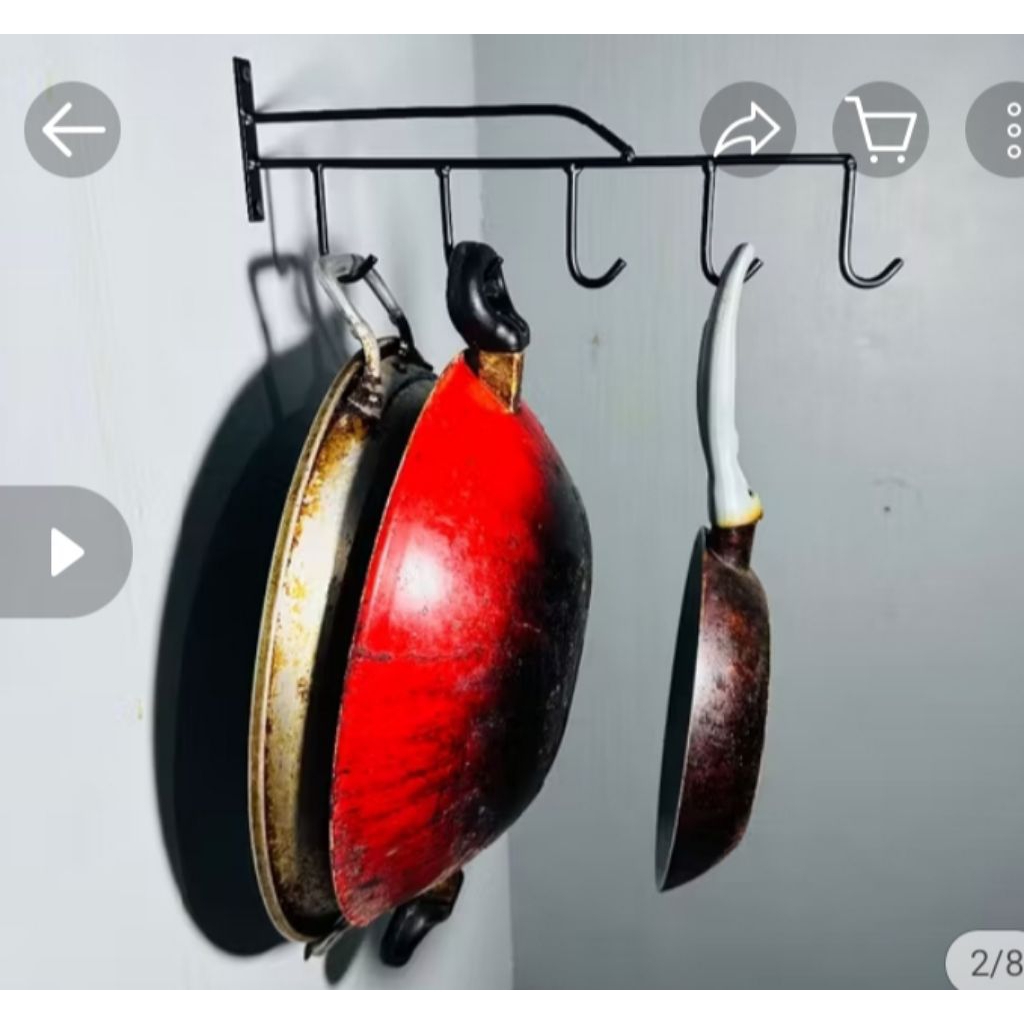 RAK GANTUNGAN WAJAN DAN PANCI MINIMALIS