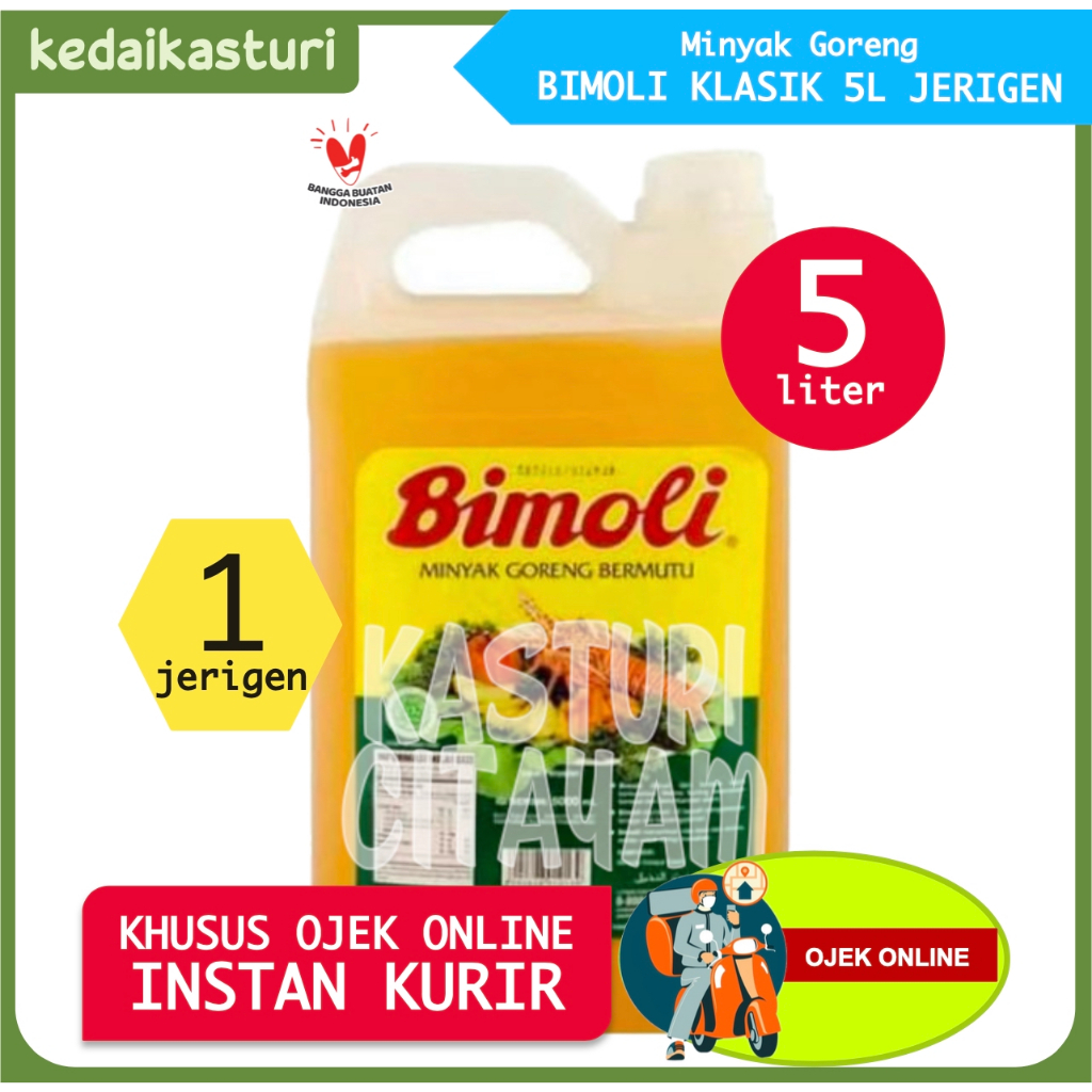 

Bimoli Klasik 5 Liter Minyak Goreng Kurir Instan - 1 Jerigen