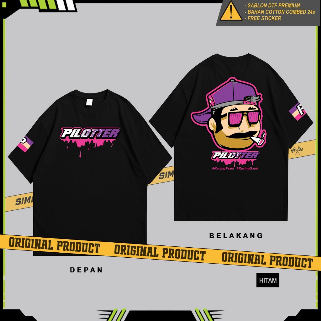 KAOS PLTR SEASON ORIGINAL FREE STIKER KAOS PILOTER UNISEX | Kaos casual,Kaos streetwear,kaos racing,