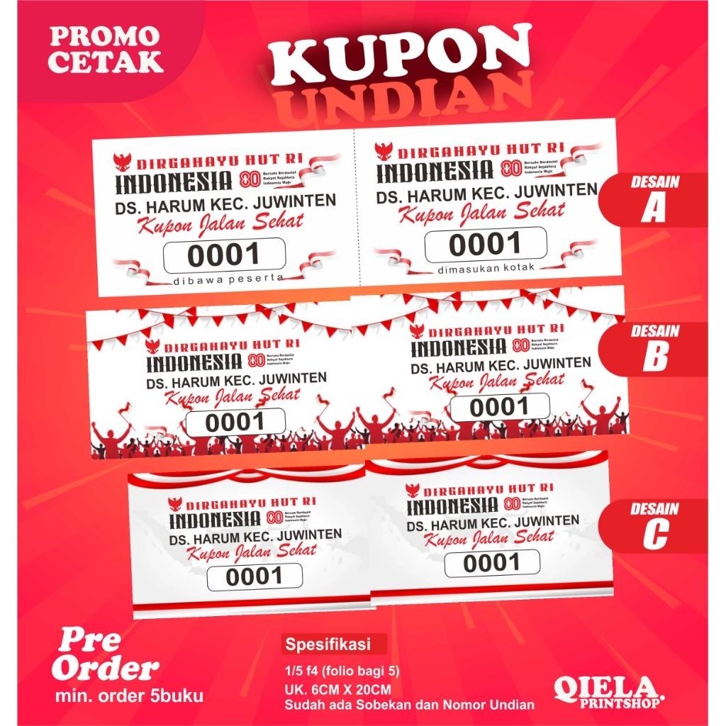 Kupon Undian Voucher Doorprize