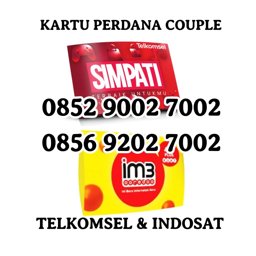 Kartu Pedana Couple Pasangan Telkomsel Indosat Nomor Cantik 12 Digit