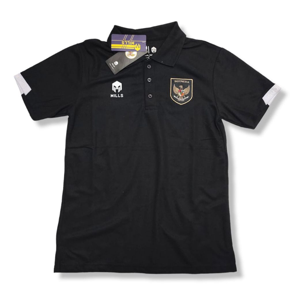 Polo bola timnas Indonesia hitam
