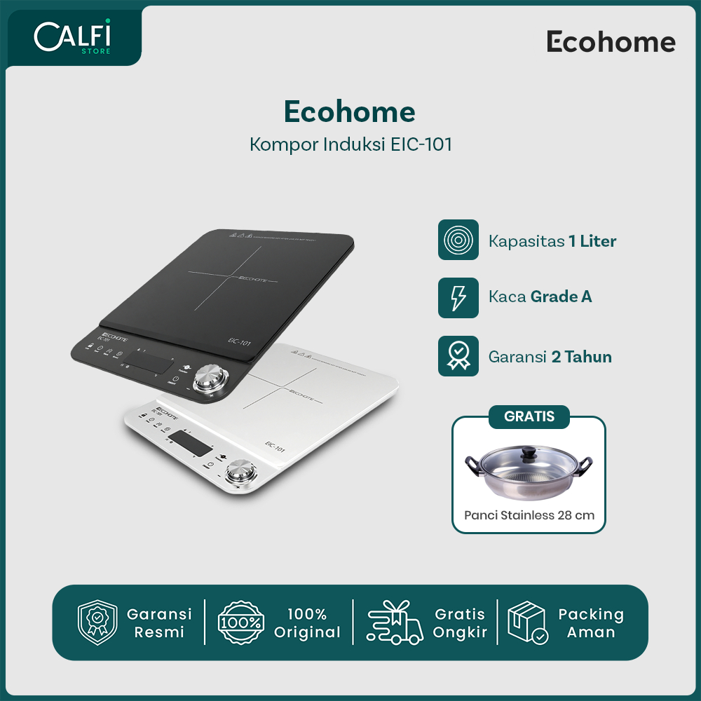 ECOHOME Induction Cooker EIC-101 Smart Kompor Induksi Listrik Low Watt | Kompor Induksi Ecohome
