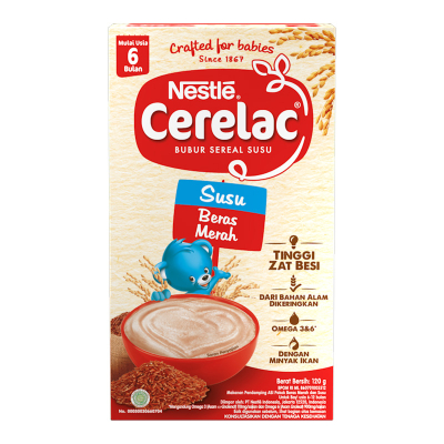 Nestle Cerelac Bubur Bayi Sereal Susu Beras Merah 120 g