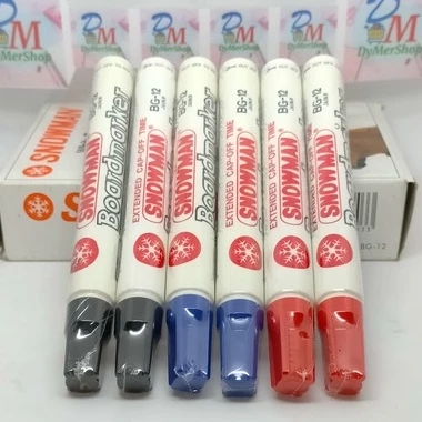 

Spidol papan tulis SNOWMAN boardmarker bisa dihapus untuk Papan tulis warna hitam biru merah Ori 100% Original Asli Authentic