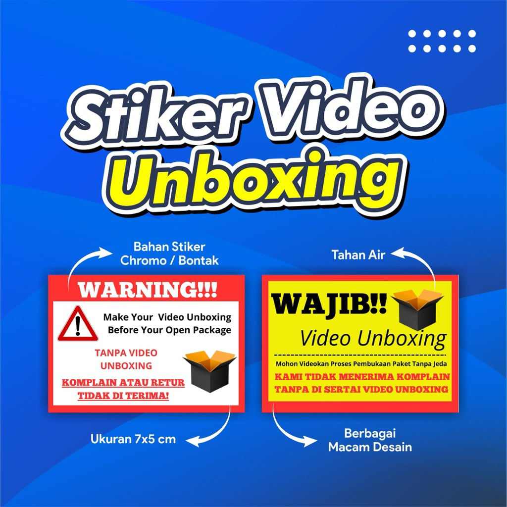 

Sticker Wajib Unboxing | Sticker Fragile Label Pengiriman | Stiker Label Peringatan Ukuran 7x5 cm