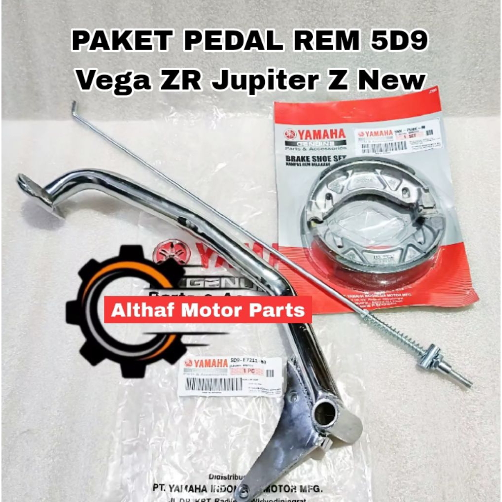 PAKET INJAKAN REM+ KAWAT + KAMPAS REM ( 5D9 ) YAMAHA VEGA ZR JUPITER Z NEW 2010 VEDAL REM KAMPAS REM