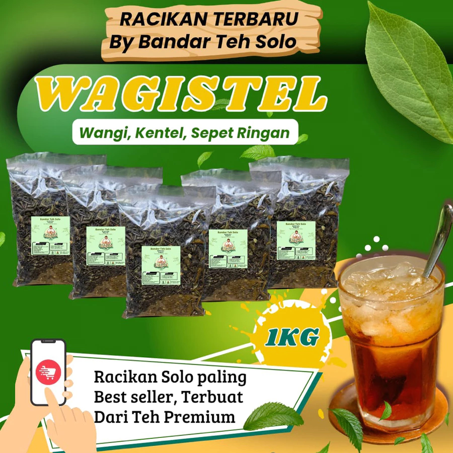 

RACIKAN TEH SOLO WAGISTEL (Wangi Legit Kentel) Asli Solo Berat Bersih 1Kg