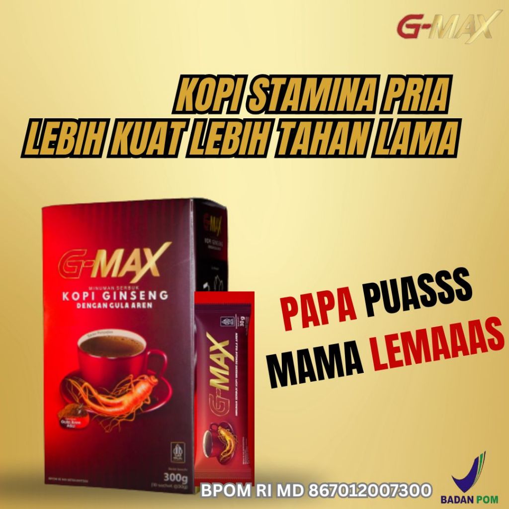 

G-MAX Kopi Ginseng Tahan lama Dengan Gula Aren