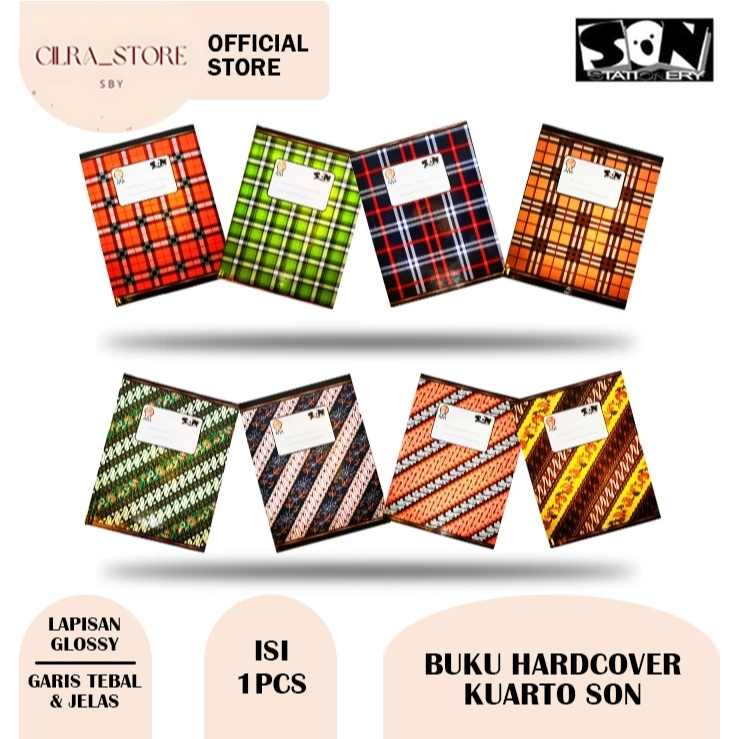 

Buku Hardcover SON Quarto | Kuarto | Kwarto 100 & 200 Lembar (1 PCS)