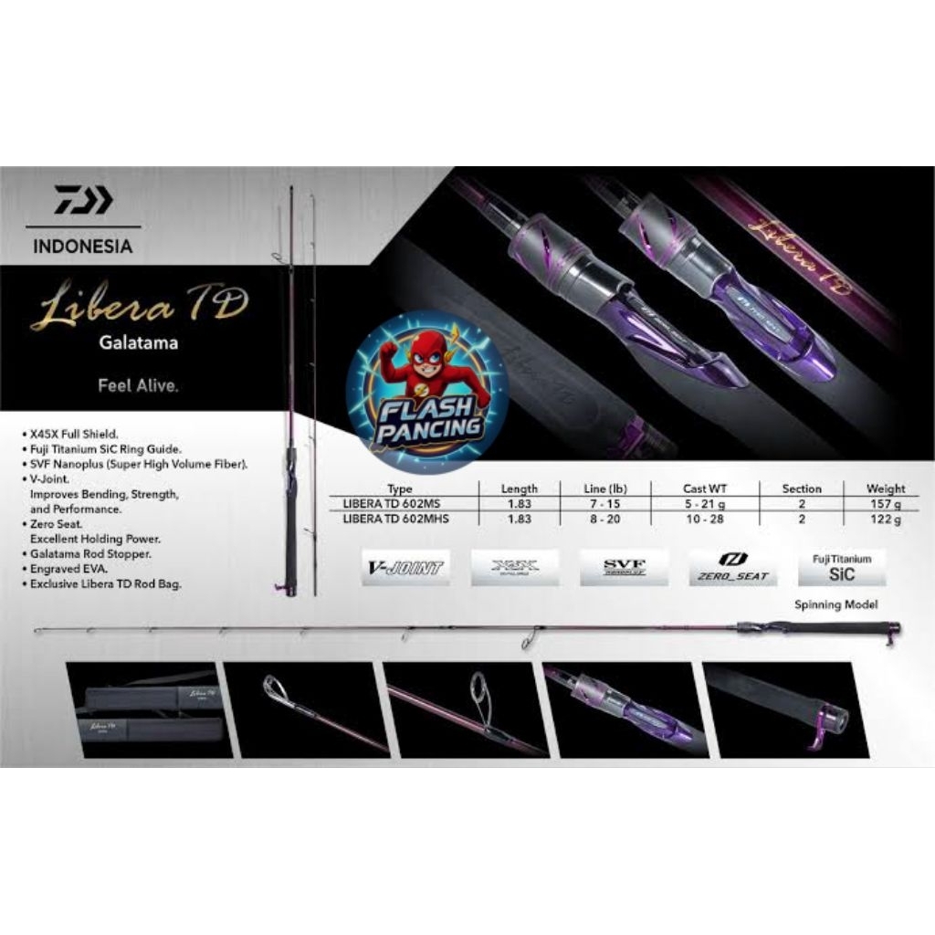 JORAN DAIWA LIBERA TD GALATAMA 602MS DAN 602MHS MADE IN JAPAN