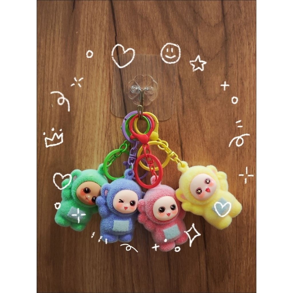 Bagcharm Boneka Teletubbies/Gantungan Kunci Teletubbies Lucu/Keychain Teletubbies/Tinky Winky Dipsy 