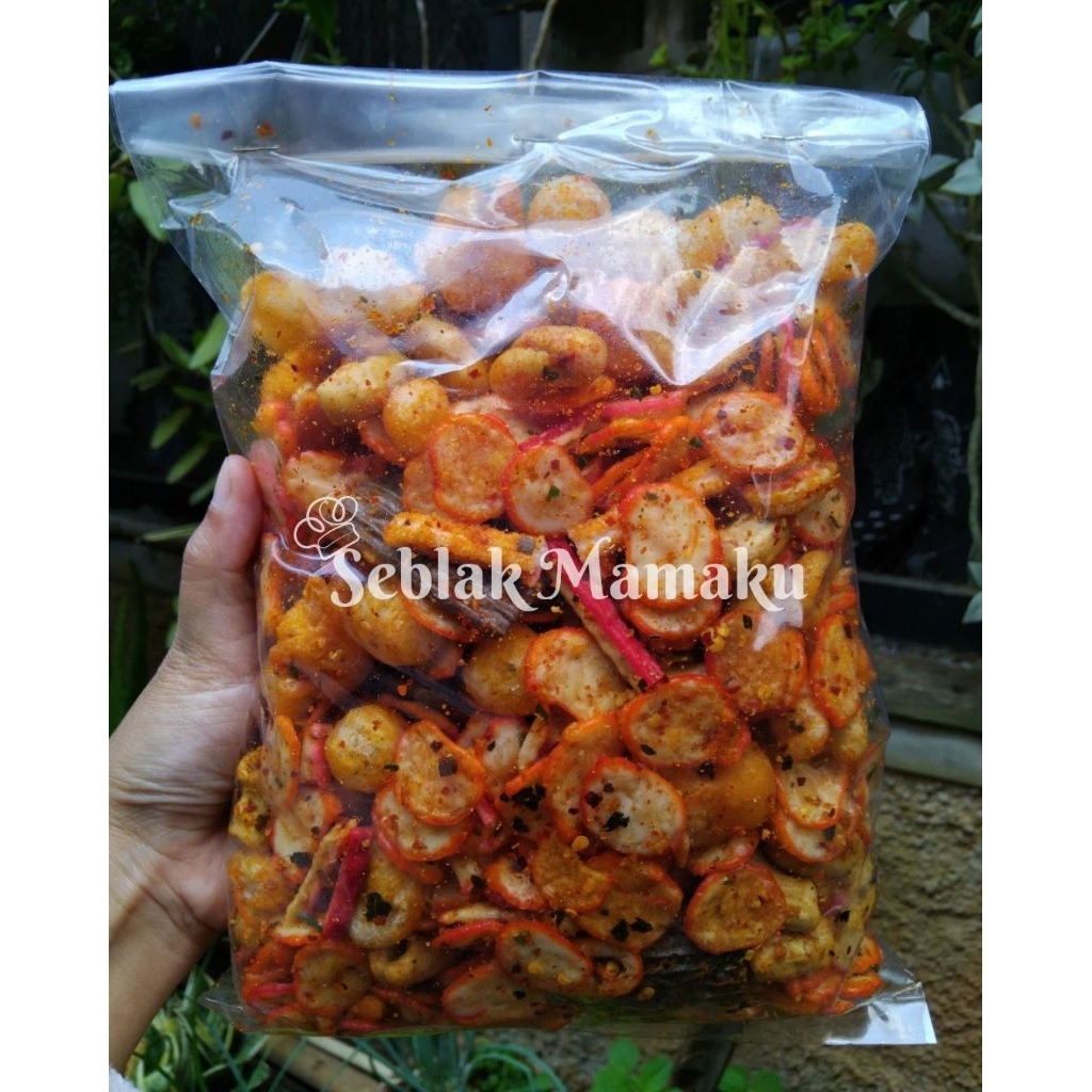 

Seblak Campur/Seblak Mix Pedas Daun Jeruk 500 gram