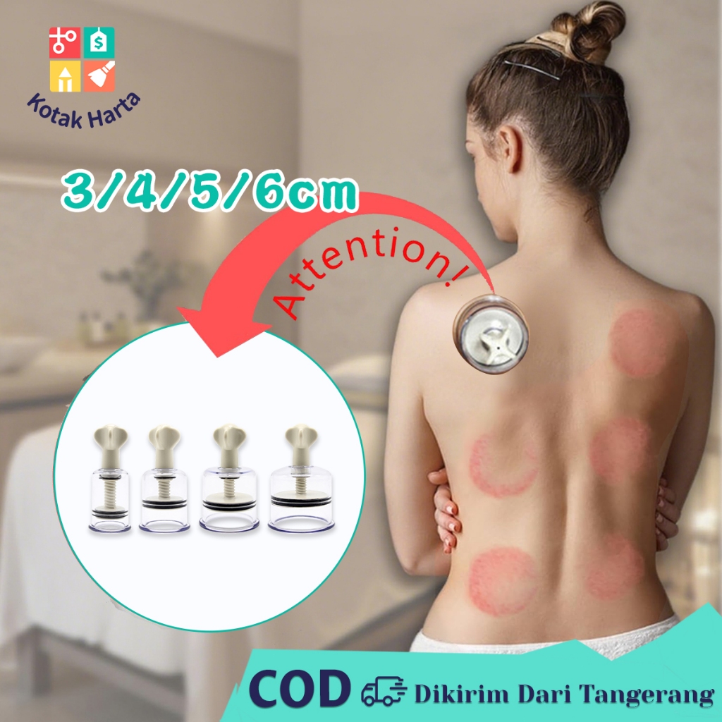 Kop Angin Terapi Alat Kop Bekam Basah Kering Anti Sakit Kop Bekam Cup Untuk Pemula Profesional