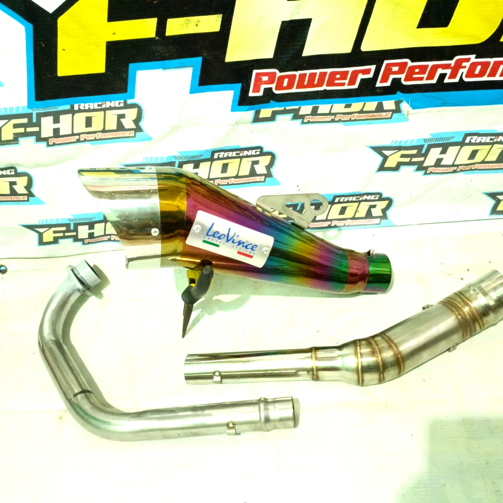 Knalpot LEOVINCE Cobra Pelangi Yamaha R15/R15 new / Xabre / Byson / Vixion / Scorpio / Mx king