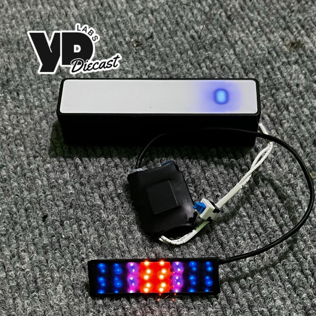 Running Text Android Dan 5 Tumpuk Lampu RGB Miniatur Bus