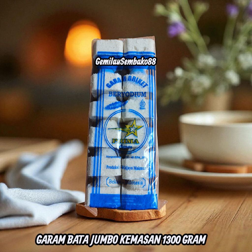 

GARAM BATA BERAT 1300 GRAM PRIMA SUPER ORIGINAL / GARAM BRIKET BERYODIUM / GARAM BALOK / GAREM