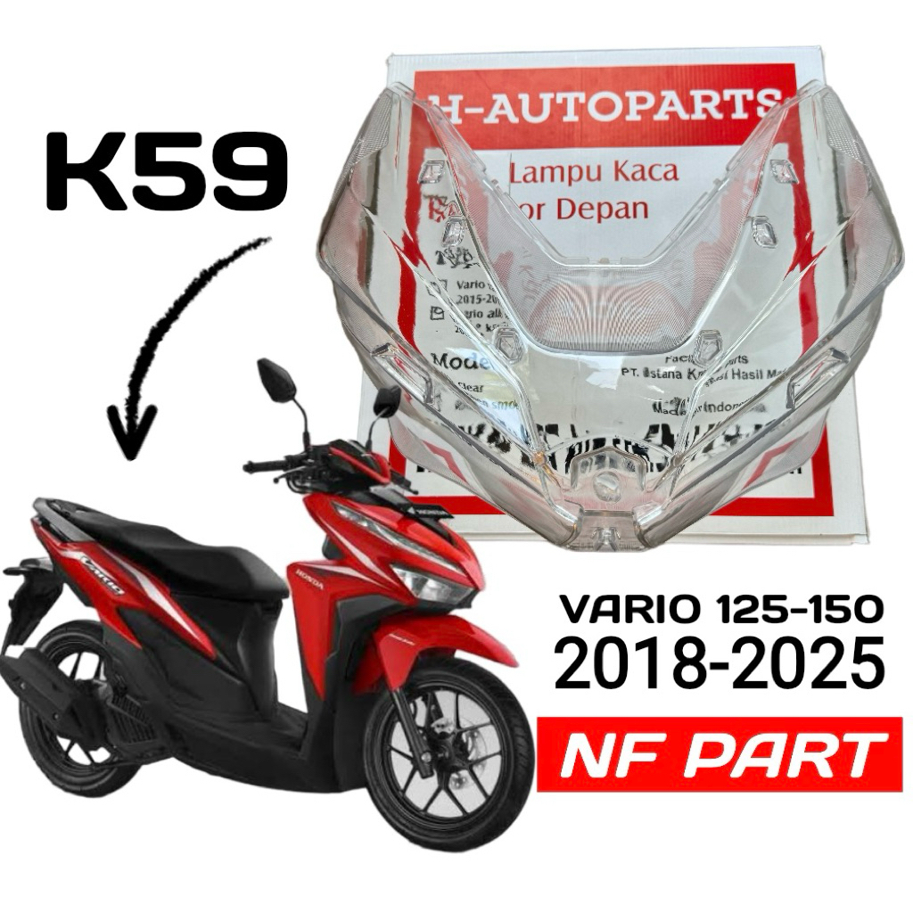 MIKA LAMPU DEPAN VARIO 125 150 new 2018-2025 KACA LAMPU DEPAN VARIO MIKA LAMPU VARIO 125 new
