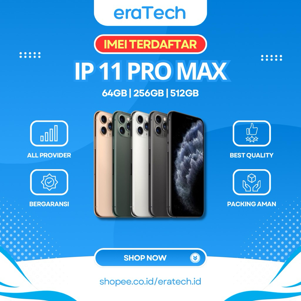 iPhone 11 Pro Max 64GB 256GB 512GB Second Terdaftar