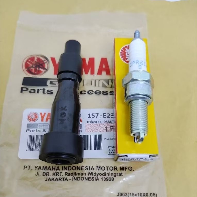 Busi CPR6EA-9 + Tutup Busi 1S7 Yamaha Jupiter Mx 135 New Jupiter Mx 135 Old Lama
