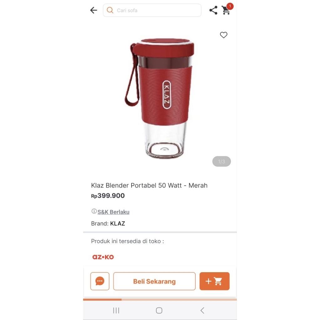 Klaz Portable Blender 300 ml