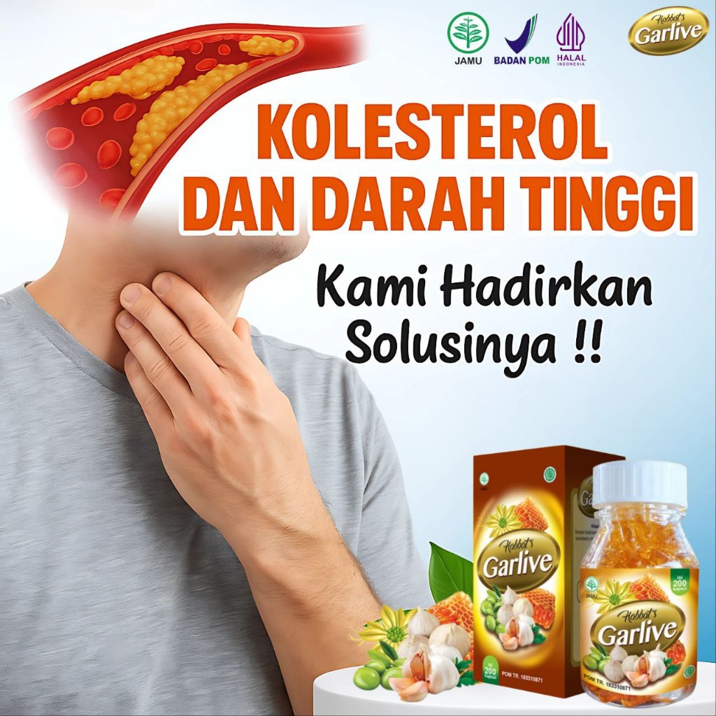 Obat Kolesterol Habbats Garlive Extra Bawang Lanang Habbatussauda Plus Propolis dan Zaitun