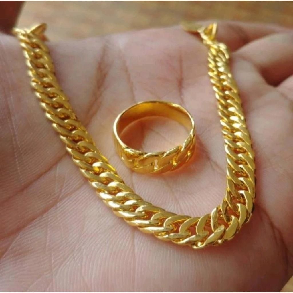 Beli Gelang Rantai Bonus Cincin Rantai Gelang Wanita Perhiasan Wanita Terbaru Warna Kuning Medan