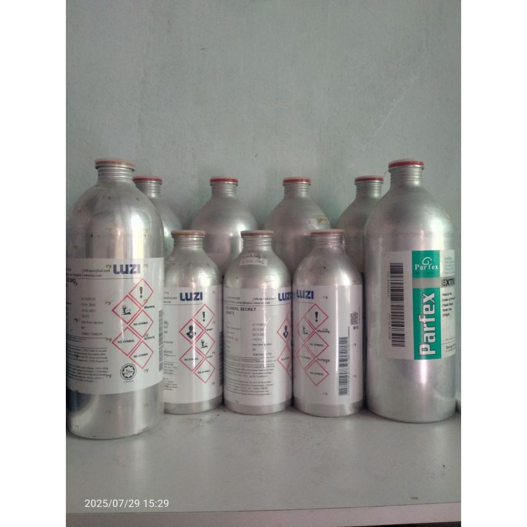 kaleng kosong bibit parfum/1ltr dan 500ml