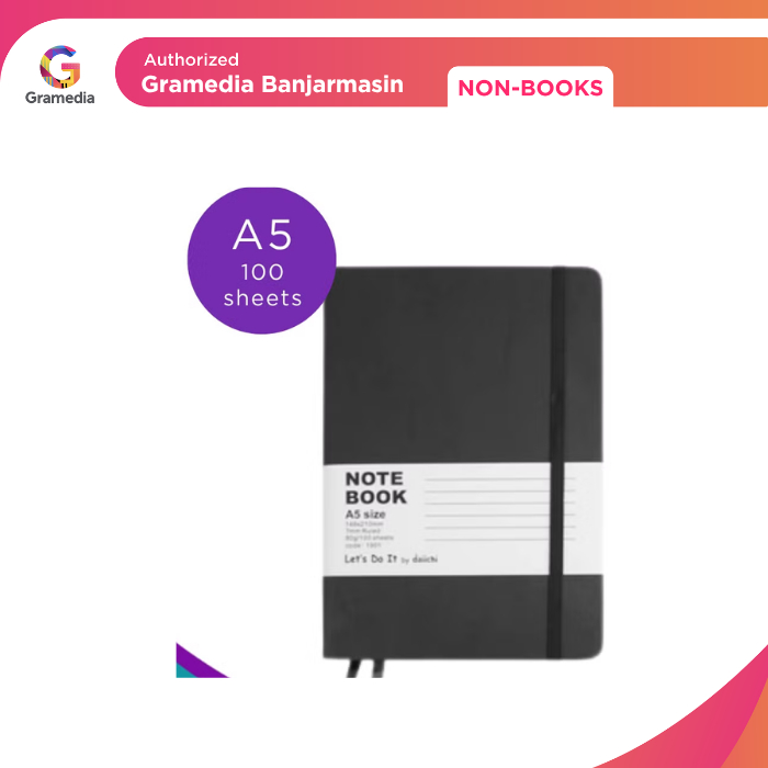 

Gramedia Banjarmasin - Notebook Dairin Lets Do it A5 BLACK