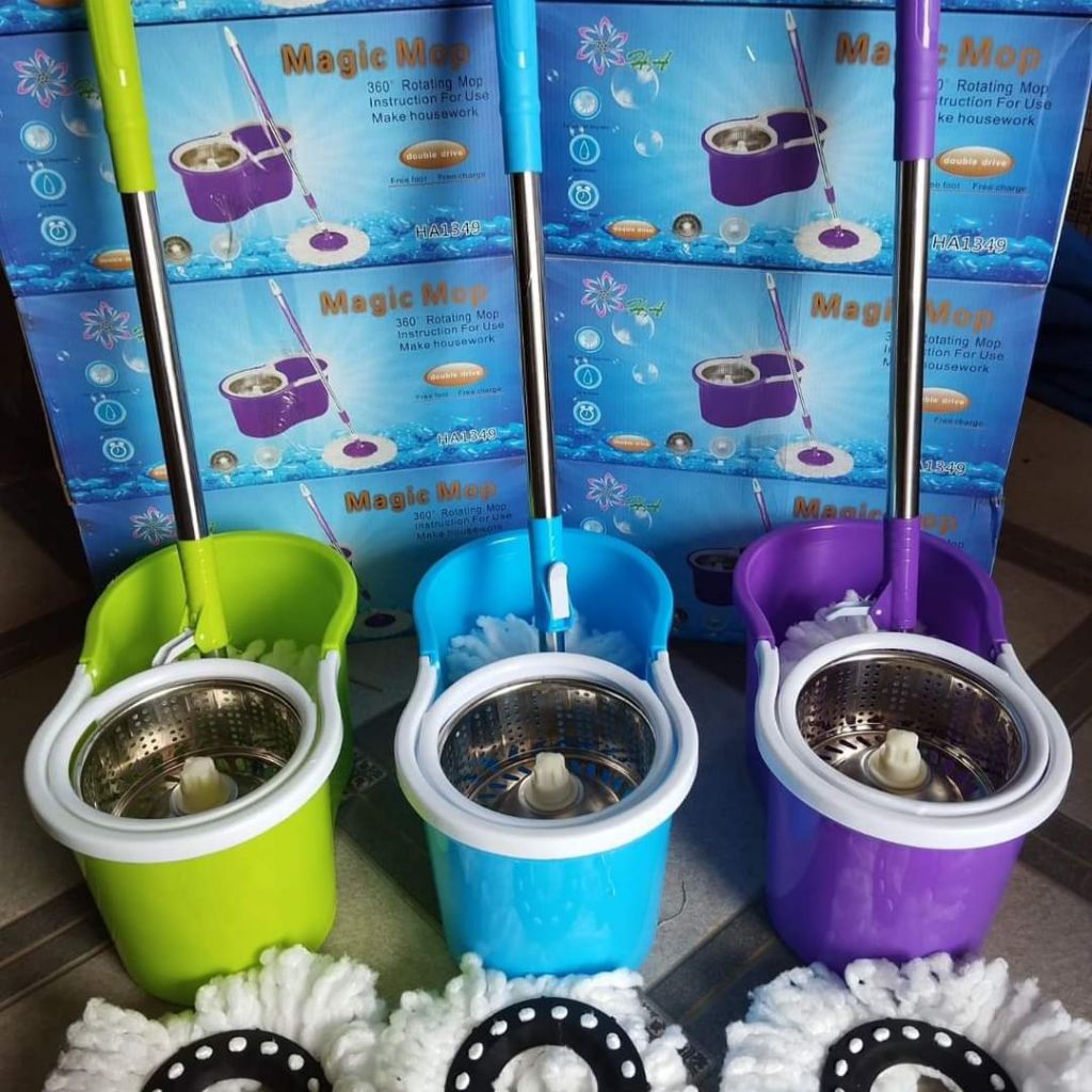 ALAT PEL MAGIC SPIN MOP SET STAINLESS HA1349