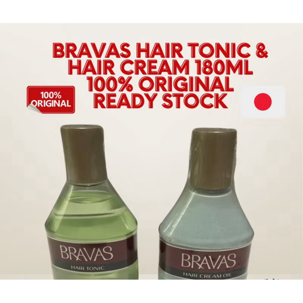 BRAVAS SHISEIDO HAIR TONIC 270ML ORIGINAL bonus biji tanaman