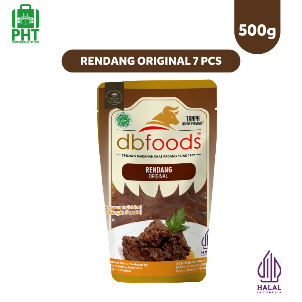 

Rendang Original DBFOODS Isi 7 Pack | Rendang Individual 7 (500g) Praktis siap makan Asli Padang