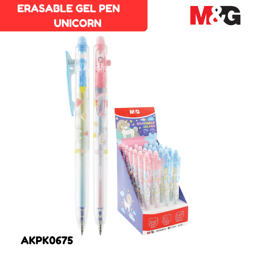 

Erasable Gel Pen M&G Unicorn #AKPK0675 Pulpen Gel Bisa Dihapus Tip 0.7 mm Tinta Hitam - SATUAN